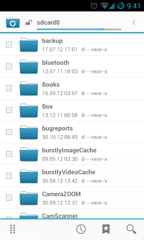Die Dateiansicht des CM File Managers (Screenshot: Golem.de)